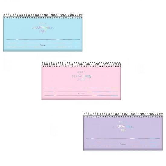 Agenda Espiral Planner AA Fluor Mix Soft 5679540 2024 Foroni - Envio de Capas Conforme Disponibilidade do Estoque