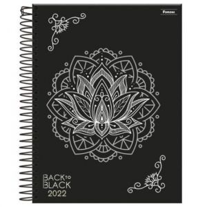 Agenda Espiral Planner Permanente Back To Black 5679167 Foroni - Envio de Capas Conforme Disponibilidade do Estoque