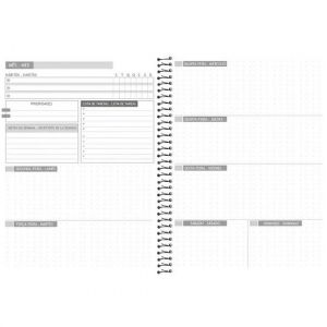 Agenda Espiral Planner Permanente Back To Black 5679167 Foroni - Envio de Capas Conforme Disponibilidade do Estoque