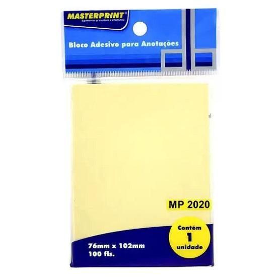 Anote e Cole 76x102 Amarelo Com 100 Folhas MP2020 Masterprint