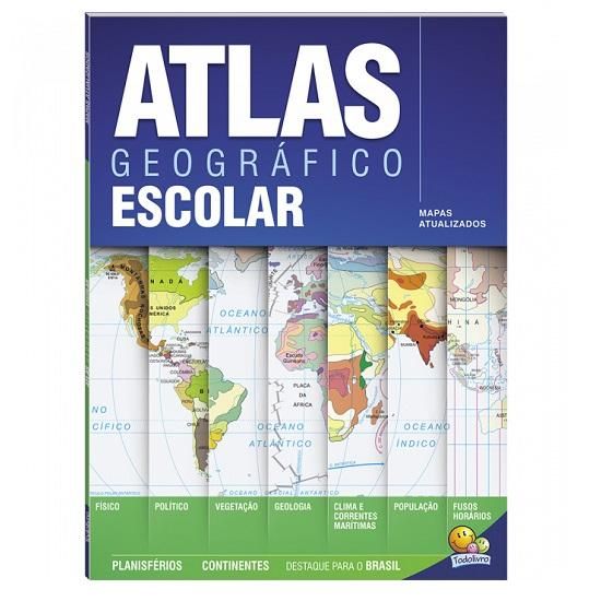 Atlas Escolar 68 Páginas - Editora TodoLivro