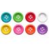 Botões Coloridos Com 10 unidades Cores Sortidas Kit Super Criativo - Envio das Cores Conforme Disponibilidade do Estoque
