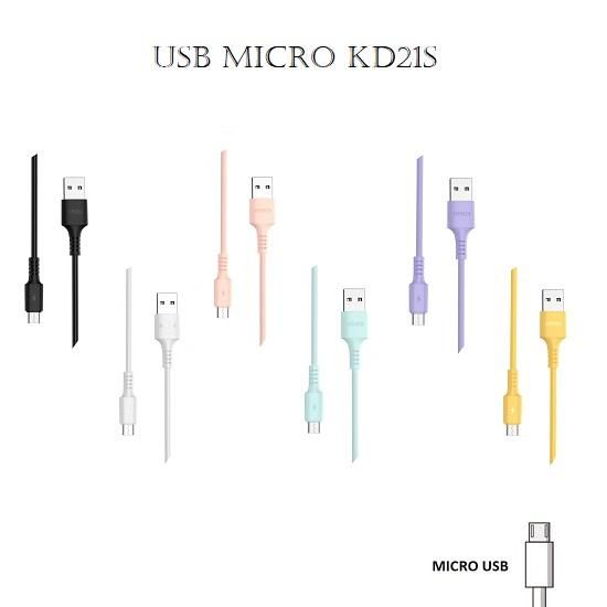 Cabo USB Micro KD21S Kaidi - Envio da Cor Conforme Disponibilidade do Estoque