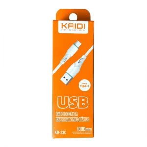 Cabo USB Tipo C KD23C Kaidi - Envio da Cor Conforme Disponibilidade do Estoque