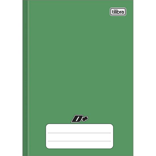 Caderno Brochura 1/4 (Pequeno) 48 Folhas Capa Dura Verde Mais   Tilibra