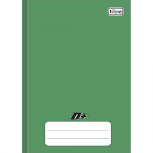 Caderno Brochura 1/4 (Pequeno) 48 Folhas Capa Dura Verde Mais   Tilibra