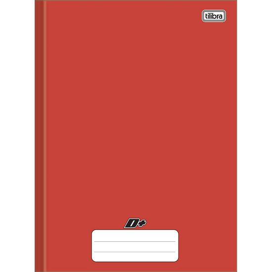 Caderno Brochura Universitário (Grande) 48 Folhas Capa Dura Vermelho Mais + Tilibra