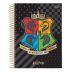 Caderno Espiral 1/4 (Pequeno) 96 Folhas Capa Dura Harry Potter Jandaia - Envio de Capas Conforme Disponibilidade do Estoque