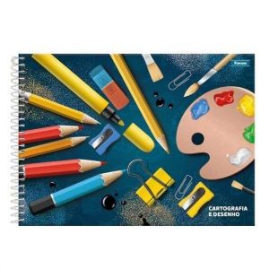 Caderno Espiral Cartografia 48 Folhas Capa Dura 3089176 Foroni - Envio de Capas Conforme Disponibilidade do Estoque