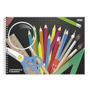 Caderno Espiral Cartografia 48 Folhas Capa Dura 3089176 Foroni - Envio de Capas Conforme Disponibilidade do Estoque