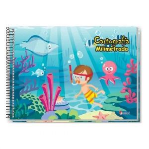 Caderno Espiral Cartografia 48 Folhas Capa Dura Milimetrado 2549 Tamoio - Envio de Capas Conforme Disponibilidade do Estoque