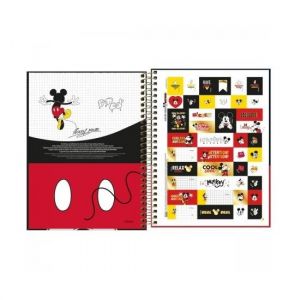 Caderno Espiral Colegial (Médio) 1 Matéria 80 Folhas Capa Dura Mickey Tilibra - Envio de Capas Conforme Disponibilidade do Estoque