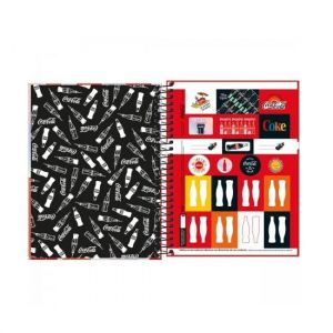 Caderno Espiral Colegial (Médio) 1 Matéria 80 Folhas Capa Dura Coca Cola Tilibra - Envio de Capas Conforme Disponibilidade do Estoque