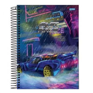 Caderno Espiral Capa Dura Universitário 1 Matéria X-Racing 80