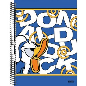 Caderno Espiral Universitário (Grande) 1 Matéria 80 Folhas Capa Dura Pato Donald São Domingos - Envio de Capas Conforme Disponibilidade do Estoque