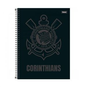 Caderno Espiral Universitário (Grande) 10 Matérias 160 Folhas Capa Dura Corinthians 3388769 Foroni - Envio de Capas Conforme Disponibilidade do Estoque