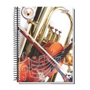 Caderno Espiral Universitário (Grande) 64 Folhas Música Capa Dura Tamoio - Envio de Capas Conforme Disponibilidade do Estoque