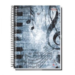 Caderno Espiral Universitário (Grande) 64 Folhas Música Capa Dura Tamoio - Envio de Capas Conforme Disponibilidade do Estoque