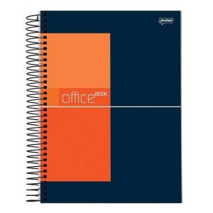 Caderno Espiral Universitário (Grande) 96 Folhas Capa Dura Quadriculado 1cm Office Jandaia - Envio de Capas Conforme Disponibilidade do Estoque