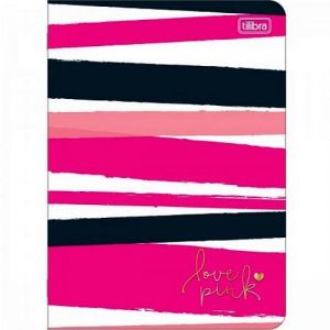 Caderno Grampeado 1/4 (Pequeno) 32 Folhas Capa Flexível Love Pink Tilibra - Envio de Capas Conforme Disponibilidade do Estoque