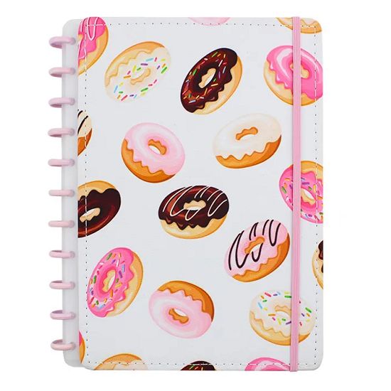 Caderno Grande 80 Folhas Costurado Donuts Note Mee