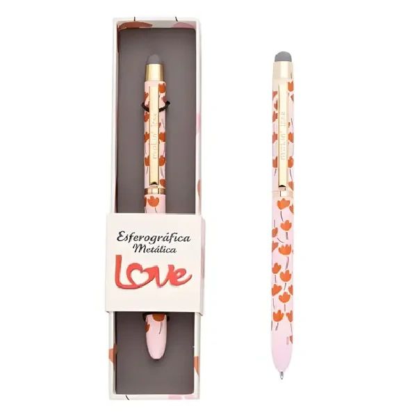 Caneta Esferografica Metalica Flower Touch 1323 Molin