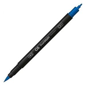 Caneta Marcador Dual Brush Aquarelável Azul Escuro Cis