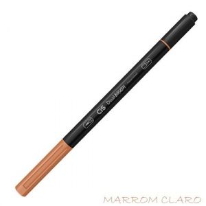 Caneta Marcador Dual Brush Aquarelável Marrom Claro Cis