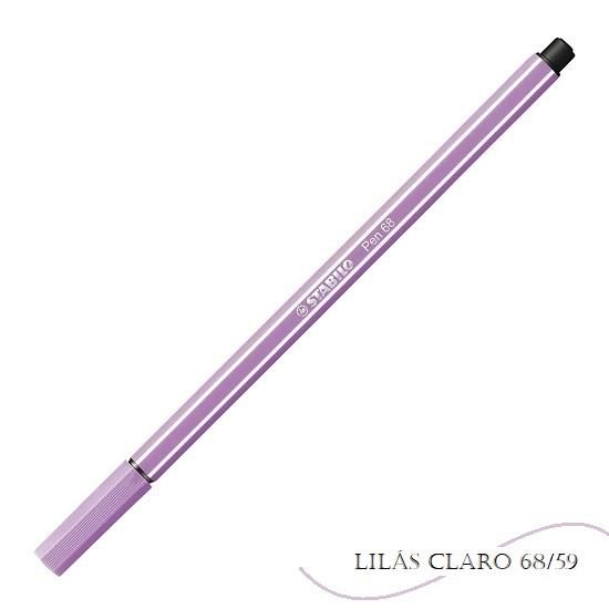 Caneta Stabilo Pen Lilás Claro 68/59