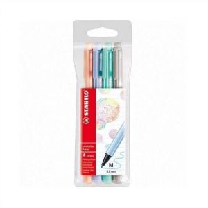 Caneta Stabilo Point Max Pastel 488/4-02 Com 4 Cores