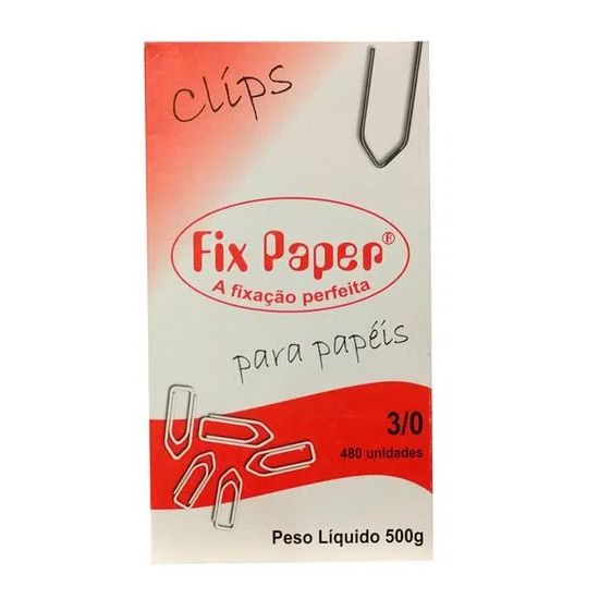 Clips N° 3/0 Com 415 Unidades Fix Paper