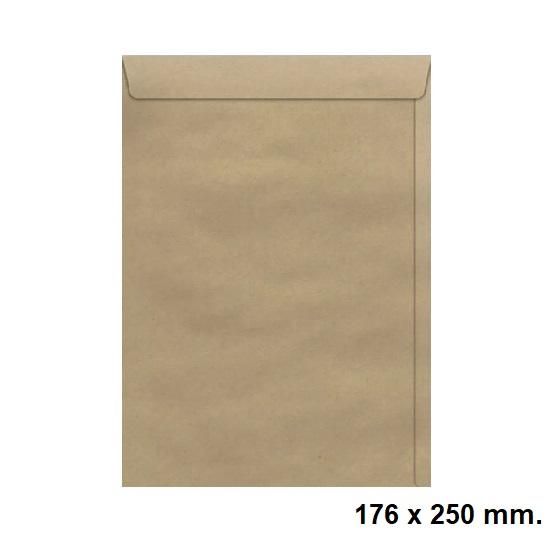 Envelope Saco 176x250mm. Kraft Natural