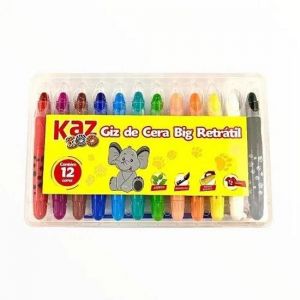 Giz De Cera Retrátil Big Aquarelável KZ52250 Kaz