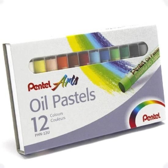 Giz Pastel Oleoso 12 Cores Pentel