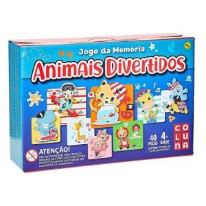 Jogo da memória Animais divertidos Coluna + 4 anos