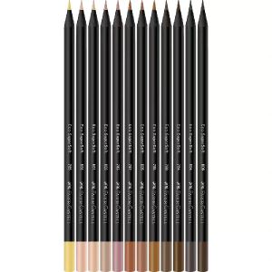 Lápis De Cor 12 Cores Supersoft Tons De Pele Faber-Castell
