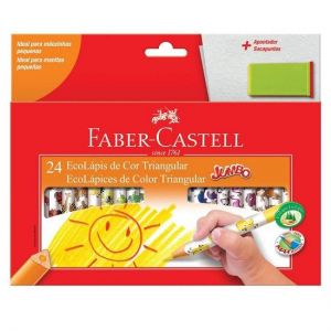 Lápis De Cor 24 Cores Jumbo Faber Castell