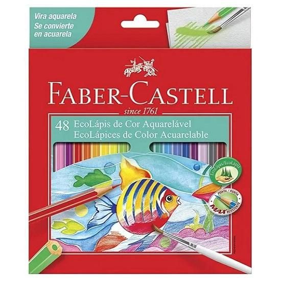 Lápis De Cor 48 Cores Aquarelável Faber Castell