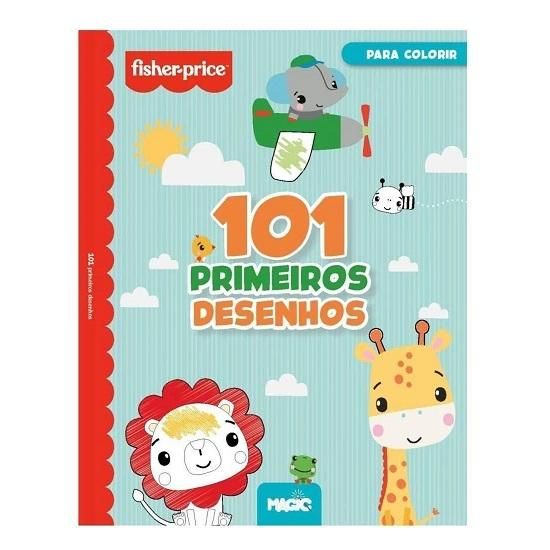 Livro Bloquinho P/ Colorir Desenhos Fofos 22x15cm em Papel Magic Kids