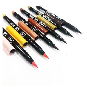 Marcador Dual Brush Aquarelável Pele Com 6 Cores Cis