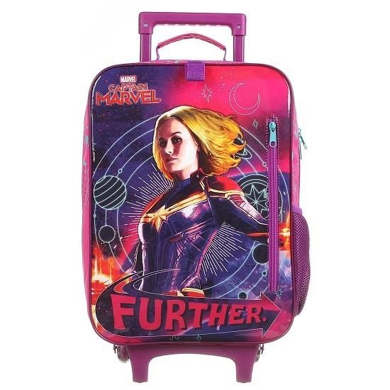 Mochila De Carrinho Grande Capitã Marvel 11650 DMW