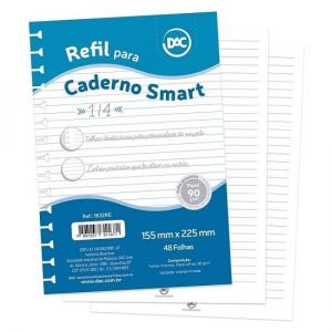 Refil Para Caderno Smart 1/4 (Pequeno) 48 Folhas 1816RE Dac