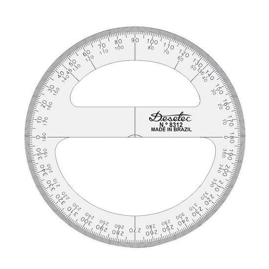 Transferidor 360° 12cm 3mm Ref. 8312 Trident